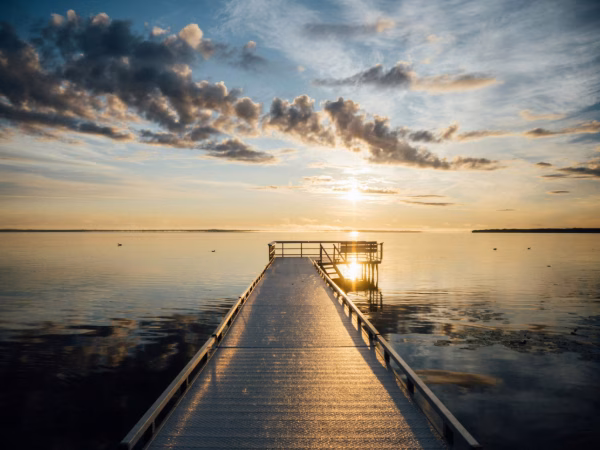 Peaceful retirement scene — financial planning for the future